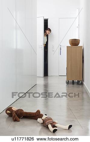Stock Photograph - Mother returning from business trip. Fotosearch