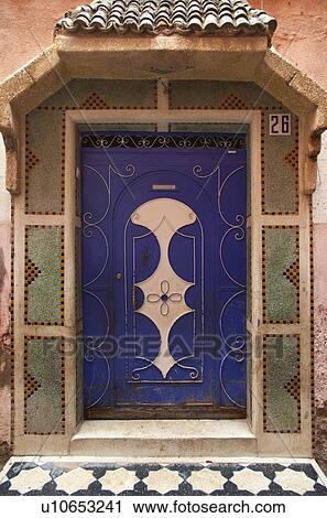 Stock Image - Ornate tiled doorway. Fotosearch