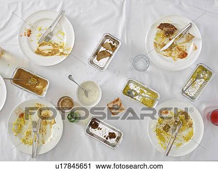 Overhead view of dirty dishes on table View Large Photo Image Stock Image - Overhead view of dirty dishes on table. Fotosearch