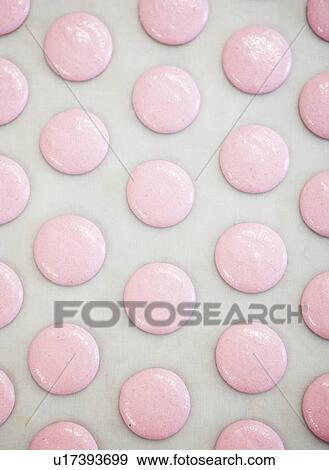 Stock Photo - Pan of cookie dough ready to bake. Fotosearch