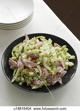 Plate of meat and vegetable salad View Large Photo Image Picture - Plate of meat and vegetable salad. Fotosearch