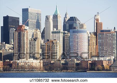 Battery Park skyline View Large Photo Image Stock Image - Battery Park skyline. Fotosearch