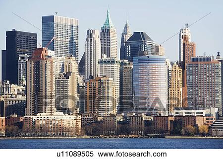 Battery Park skyline View Large Photo Image Stock Photography - Battery Park skyline. Fotosearch