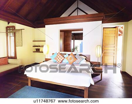 Bedroom in spa resort View Large Photo Image Stock Photo - Bedroom in spa resort. Fotosearch