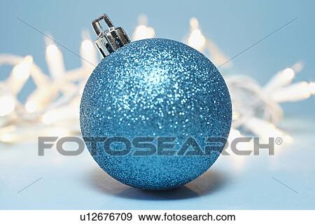 Blue Christmas bauble View Large Photo Image Stock Photo - Blue Christmas bauble. Fotosearch
