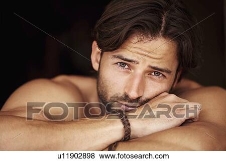 Stock Photo - Close-up portrait of man. Fotosearch