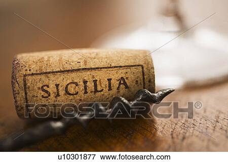 Cork with corkscrew View Large Photo Image Stock Photo - Cork with corkscrew. Fotosearch