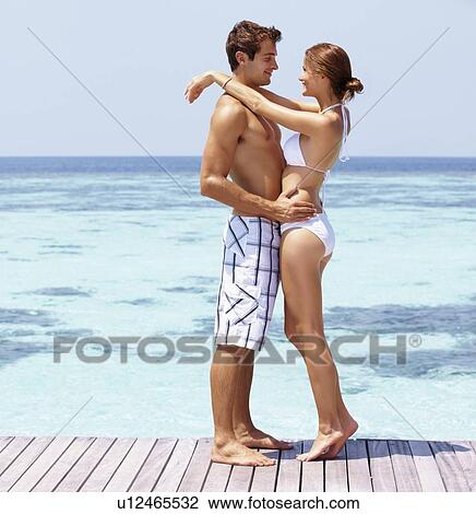 Stock Image - Couple enjoying summer holidays. Fotosearch