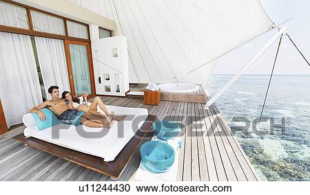 Stock Image - Couple enjoying vacation. Fotosearch