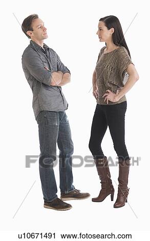Stock Image - Couple having argument. Fotosearch