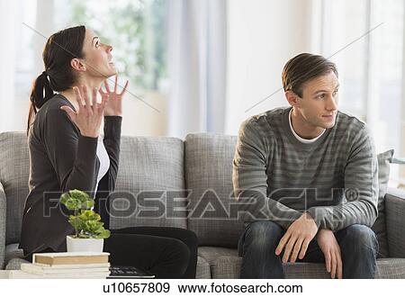 Stock Photo - Couple having argument. Fotosearch