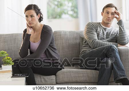 Stock Photograph - Couple having argument. Fotosearch