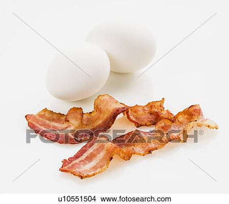 Picture - Fried bacon and eggs. Fotosearch