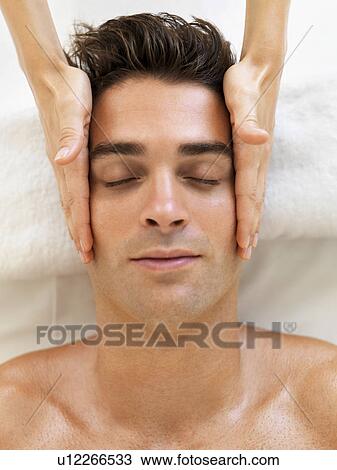 Man receiving massage in spa View Large Photo Image Stock Image - Man receiving massage in spa. Fotosearch