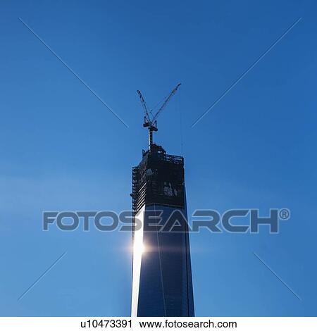 One world trade center under construction View Large Photo Image Stock Image - One world trade center under construction. Fotosearch