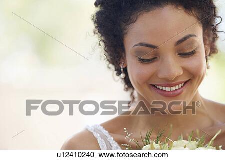 Portrait of bride with bouquet View Large Photo Image Stock Image - Portrait of bride with bouquet. Fotosearch