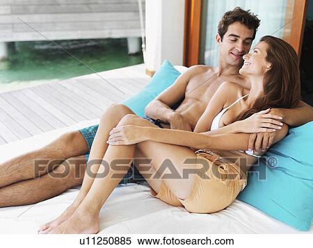 Portrait of couple relaxing View Large Photo Image Stock Photography - Portrait of couple relaxing. Fotosearch