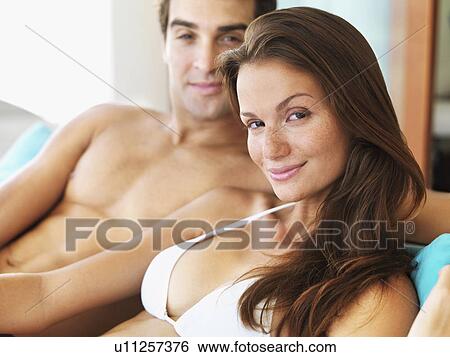 Stock Photograph - Portrait of couple. Fotosearch