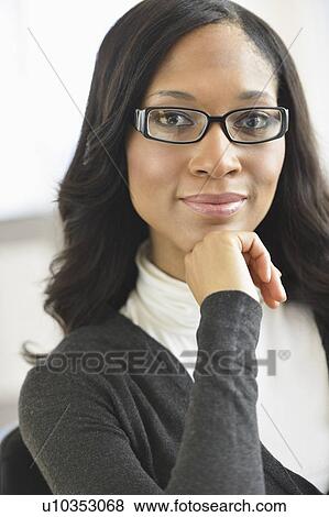 Portrait of female office worker View Large Photo Image Stock Photo - Portrait of female office worker. Fotosearch