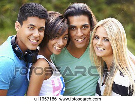 Portrait of friends View Large Photo Image Stock Photograph - Portrait of friends. Fotosearch