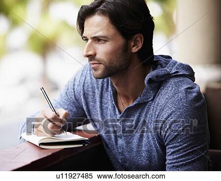 Stock Photography - Portrait of man looking away. Fotosearch
