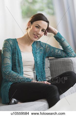 Picture - Portrait of mid adult woman. Fotosearch