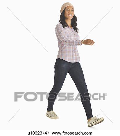 Stock Photo - Portrait of mid adult woman. Fotosearch