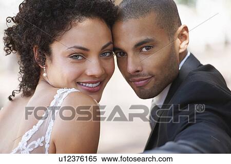 Portrait of newly wed couple View Large Photo Image Stock Photography - Portrait of newly wed couple. Fotosearch