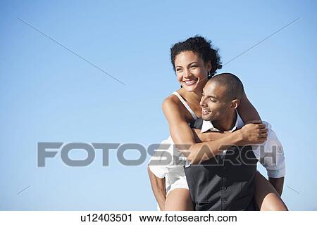Stock Image - Portrait of newlywed couple. Fotosearch