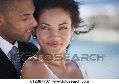 Stock Photo - Portrait of newlywed couple. Fotosearch