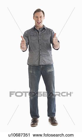 Portrait of young man gesturing View Large Photo Image Stock Image - Portrait of young man gesturing. Fotosearch