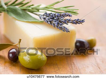 Soap, olives and lavender View Large Photo Image Stock Photo - Soap, olives and lavender. Fotosearch
