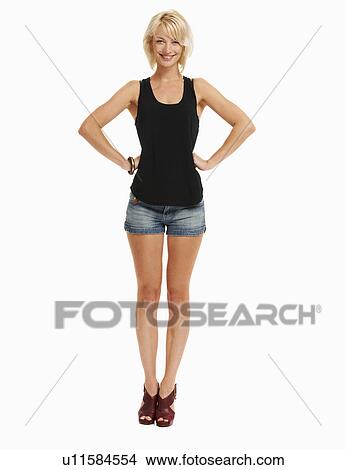Studio portrait of attractive woman View Large Photo Image Picture - Studio portrait of attractive woman. Fotosearch