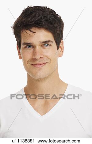 Studio portrait of handsome man View Large Photo Image Stock Image - Studio portrait of handsome man. Fotosearch