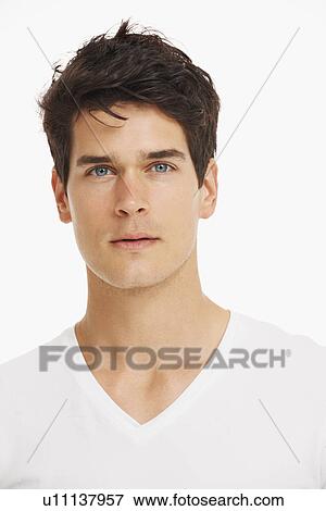 Stock Photo - Studio portrait of handsome man. Fotosearch