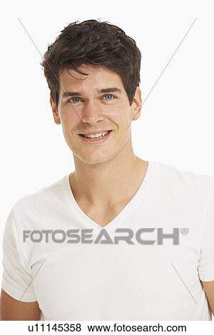 Stock Photo - Studio portrait of handsome man. Fotosearch