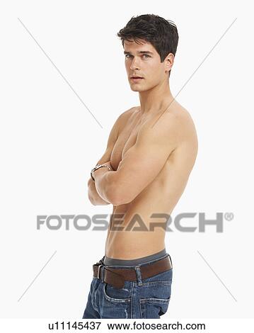 Stock Photo - Studio portrait of handsome man. Fotosearch