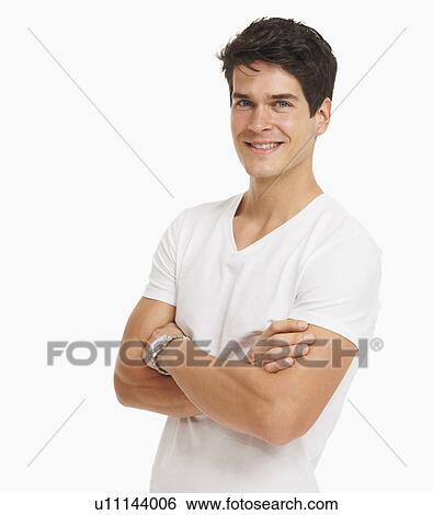 Studio portrait of handsome man View Large Photo Image Stock Photograph - Studio portrait of handsome man. Fotosearch