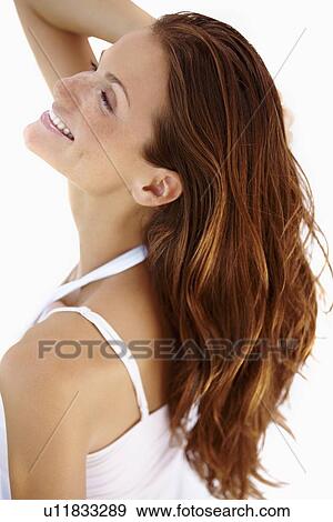 Studio portrait of pretty woman View Large Photo Image Stock Photo - Studio portrait of pretty woman. Fotosearch