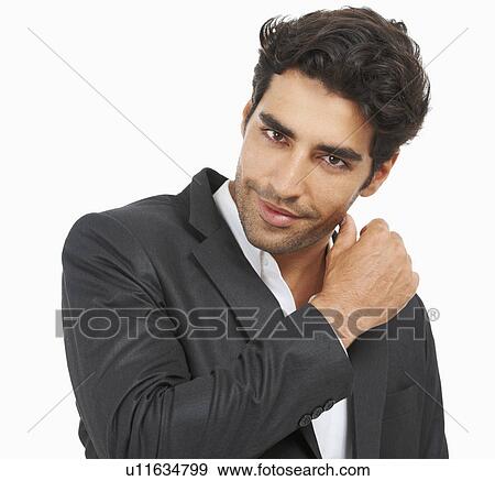 Studio portrait of stylish man View Large Photo Image Stock Photo - Studio portrait of stylish man. Fotosearch