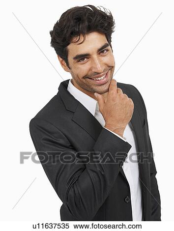 Studio portrait of stylish man View Large Photo Image Stock Photography - Studio portrait of stylish man. Fotosearch