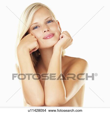 Studio portrait of young woman View Large Photo Image Picture - Studio portrait of young woman. Fotosearch