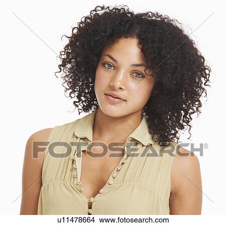 Studio portrait of young woman View Large Photo Image Picture - Studio portrait of young woman. Fotosearch