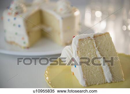 Studio shot of birthday cake slices View Large Photo Image Stock Photography - Studio shot of birthday cake slices. Fotosearch