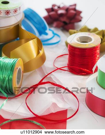Picture - Studio shot of colorful ribbons. Fotosearch