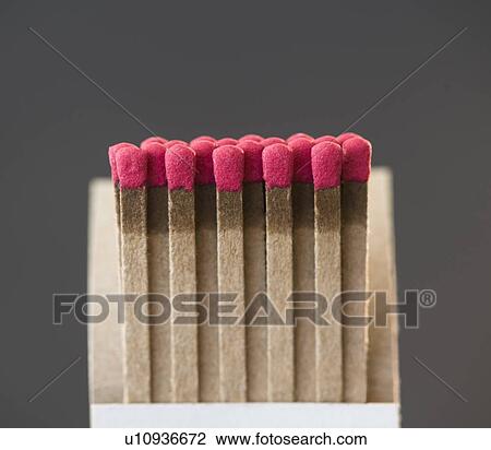 Stock Image - Studio shot of matchsticks in box. Fotosearch