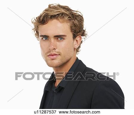 Studio Shot, Portrait of young man View Large Photo Image Stock Photo - Studio Shot, Portrait of young man. Fotosearch