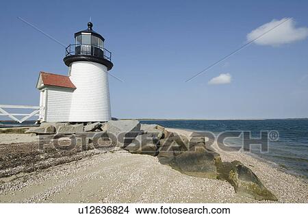 View of Brant Point lighthouse View Large Photo Image Picture - View of Brant Point lighthouse. Fotosearch
