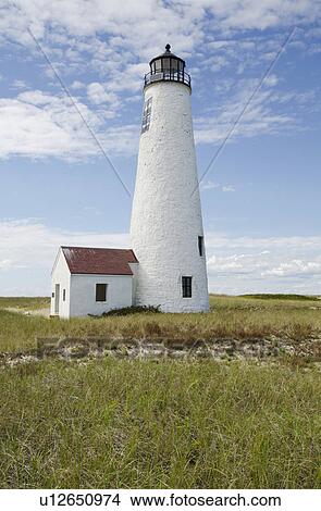 View of Great Point lighthouse View Large Photo Image Picture - View of Great Point lighthouse. Fotosearch