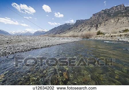 Stock Image - View of Shoshone River. Fotosearch